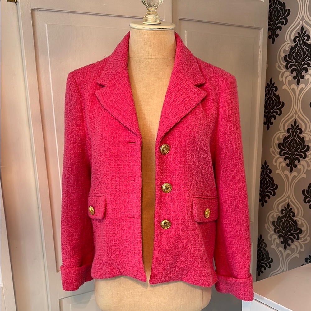 Pink Tweed Chanel Inspired Blazer